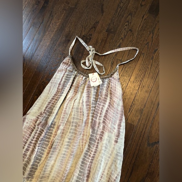 RAGA Women's S Aphrodite Maxi Multi-Color Boho Halter Dress w/Beaded Collar NWT - Picture 13 of 16